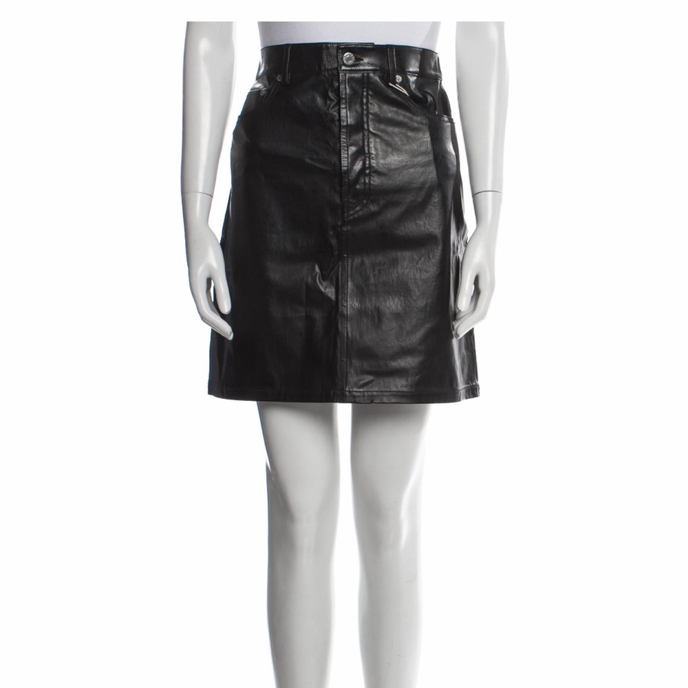 Helmut Lang Leather Skirt